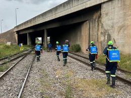 An AfriGrown crew treating vegetation along a CFM rail corridor