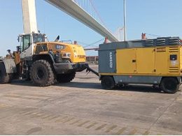 A portable diesel air compressor supplied to Maputo Port